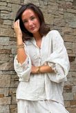 Mimi Pillow Cotton Batwing Blouse Calico